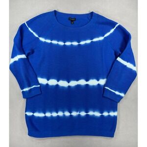 Talbots Pullover Sweater Womens Cotton Knit Raglan Sleeve Tie Dye Small